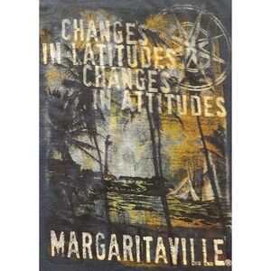 Jimmy Buffetts Margaritaville Tee Shirt Back Graphic Beach Cotton Mens‎ Medium